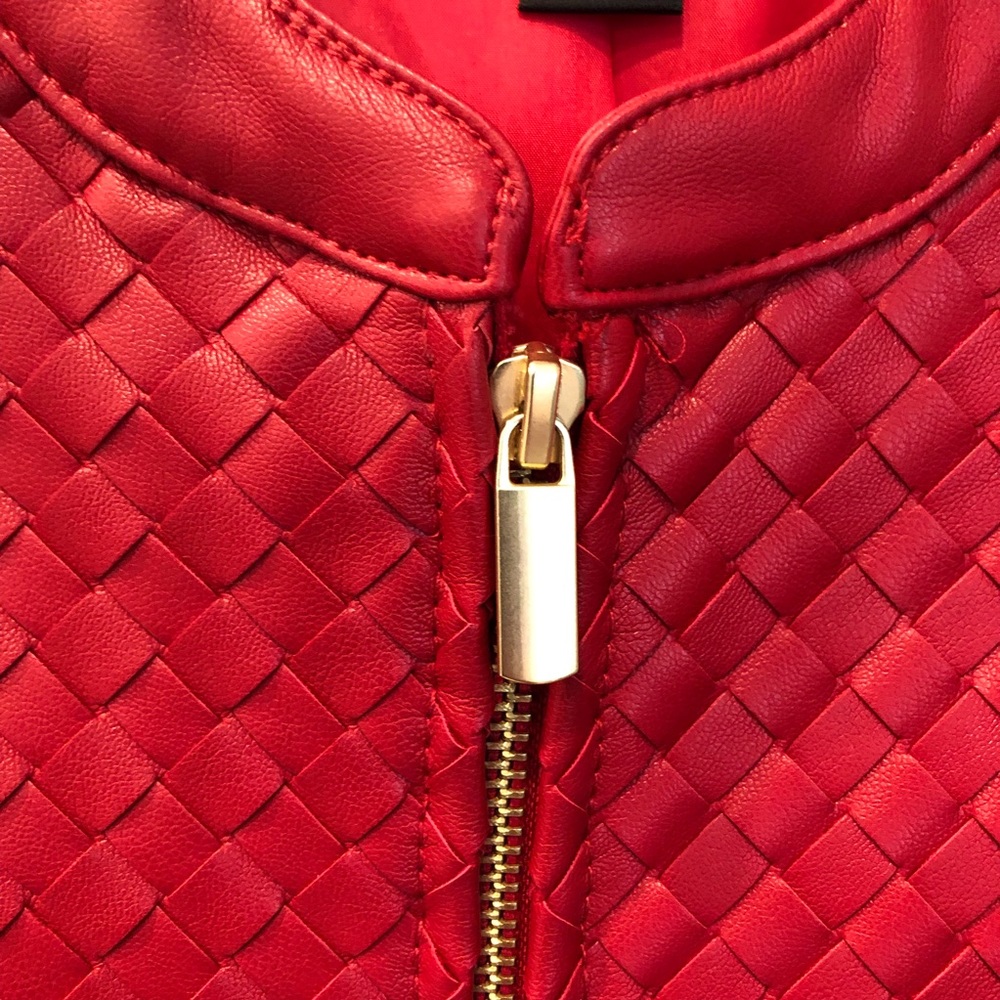 Colleen Lopez Faux Leather Woven Jacket - Picture 6 of 14